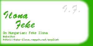 ilona feke business card